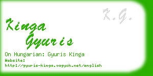 kinga gyuris business card